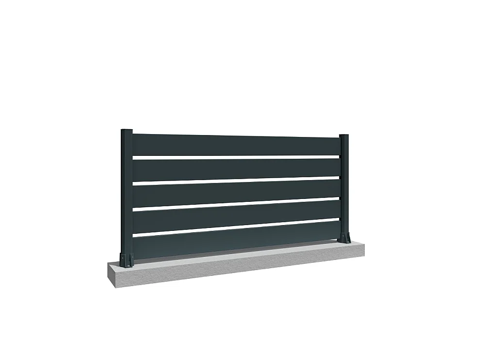 Recinzione pannelli traforati 3 doghe L 1911 x H 565 mm - Grigio antracite RAL7016ST