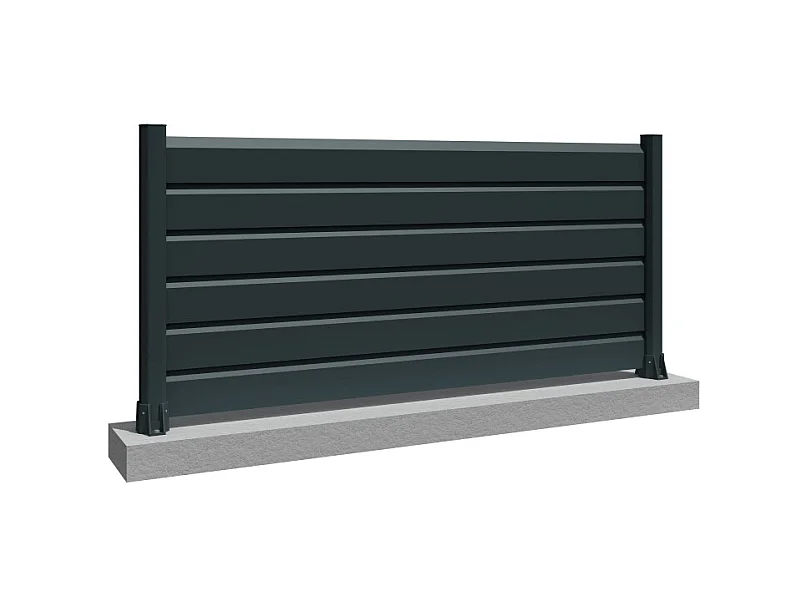 Clôture brise-vue 7 lames L 1911 x H 1022 mm - Gris anthracite RAL7016ST