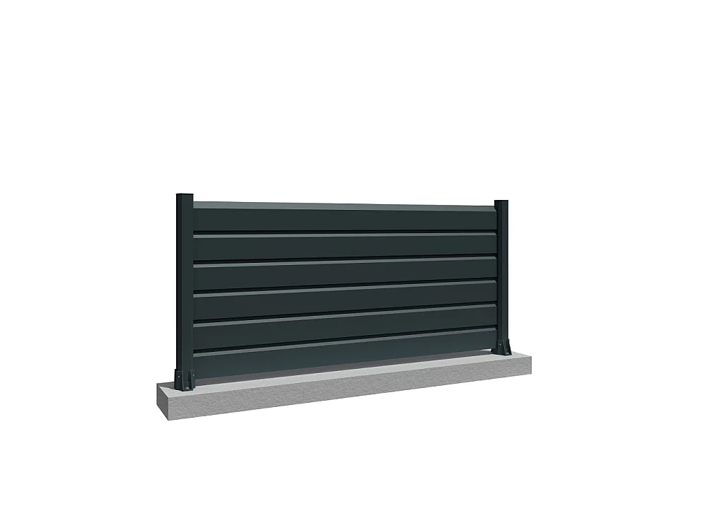 Clôture brise-vue 6 lames L 1911 x H 886 mm - Gris anthracite RAL7016ST
