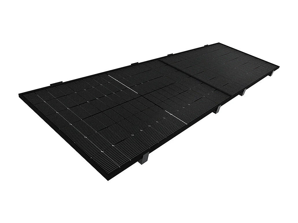 Auvent solaire photovoltaïque TOPAZE indépendant 2 panneaux (Gris anthracite RAL 7016)