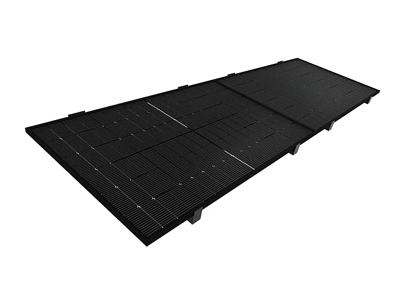 Auvent solaire photovoltaïque TOPAZE indépendant 2 panneaux (Gris anthracite RAL 7016)
