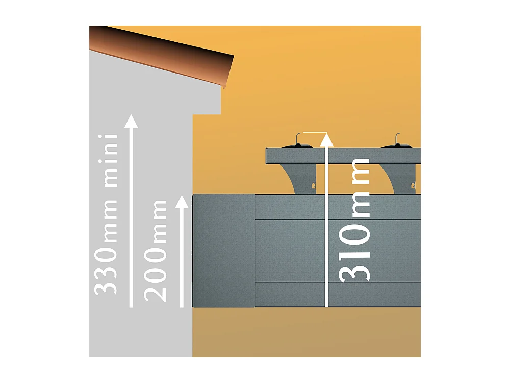 Pergola bioclimatique LOLITE 4,00x4,088 m Vérin à Télécommande - Gris