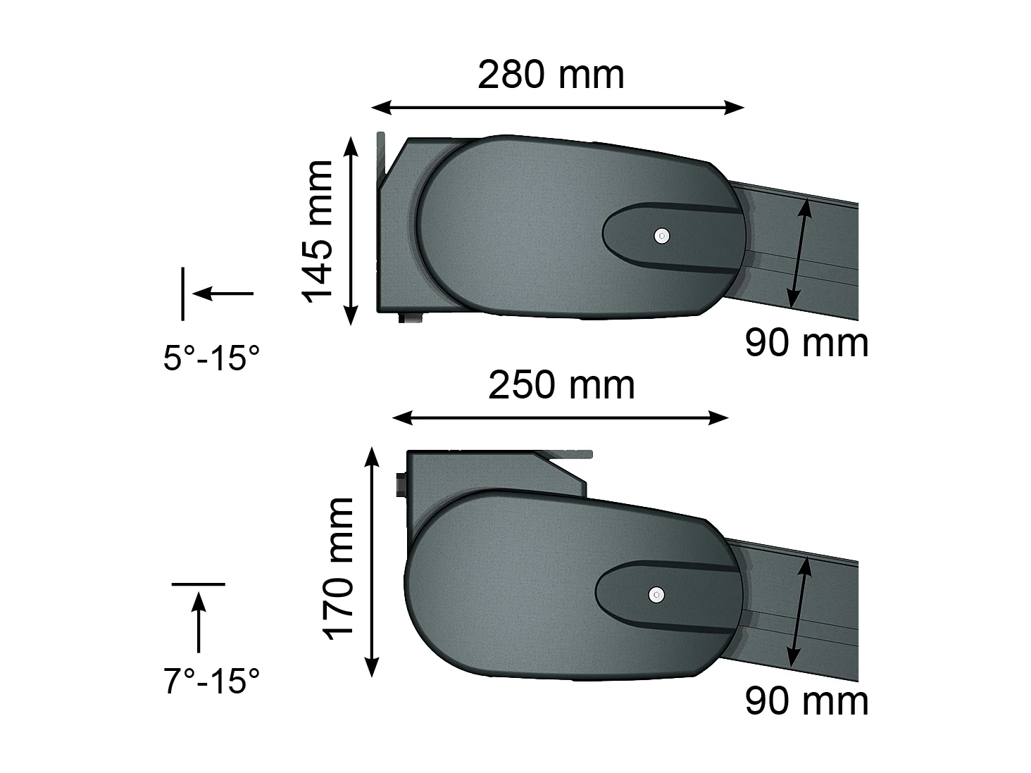 Pergola toile rétractable motorisée PYRITE 4 x 4 m - Armature gris anthracite - Toile acrylique taupe + LED