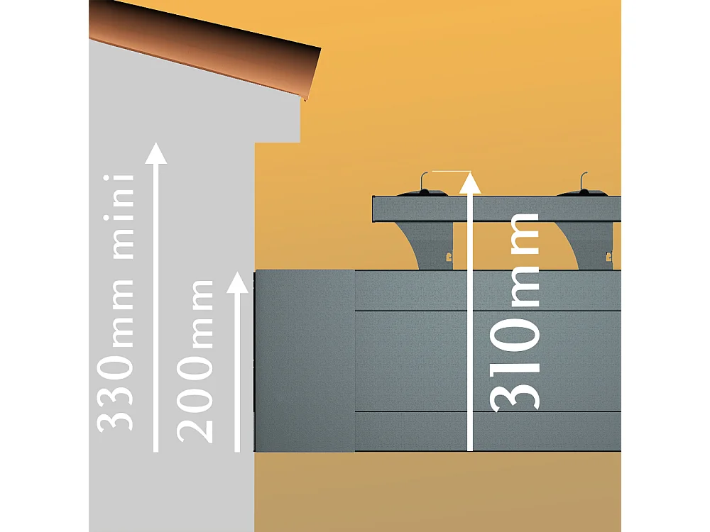 Pergola bioclimatique LOLITE 4,00x4,613 m Vérin à Télécommande - Gris