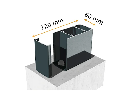 Pergola tettoia fotovoltaica CORNALINE 4,594x3,95m 8 pannelli (Grigio antracite RAL 7016)