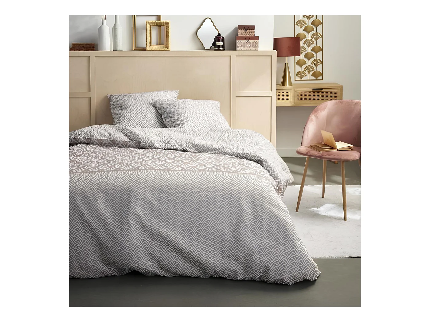 Parure de lit en coton imprimé 220x240 cm, Sunshine