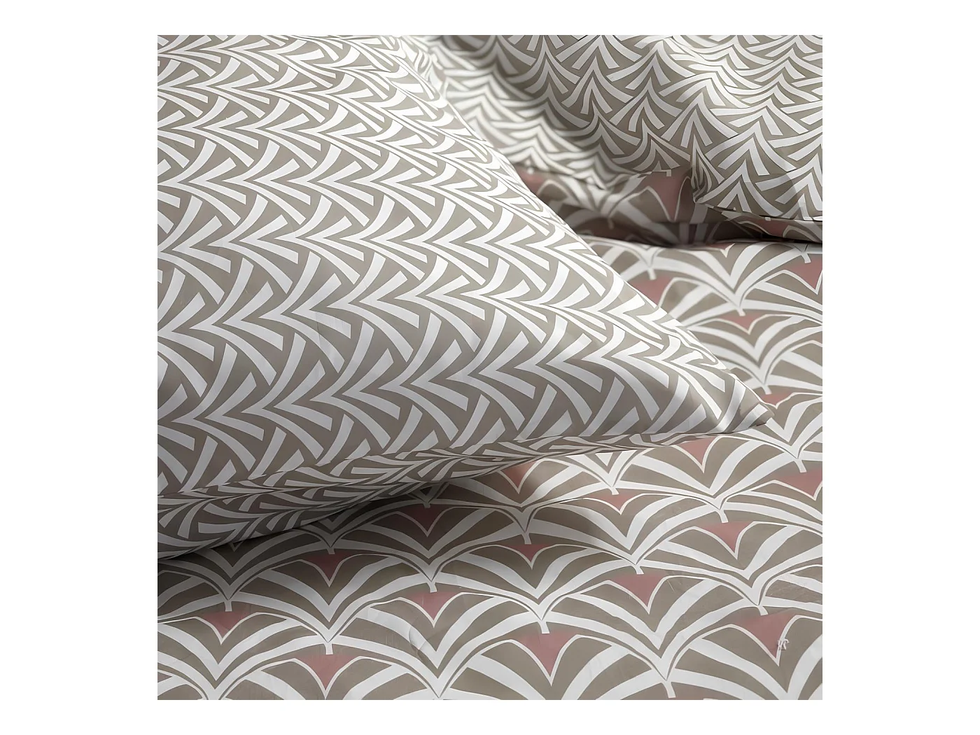 Parure de lit en coton imprimé 220x240 cm, Sunshine