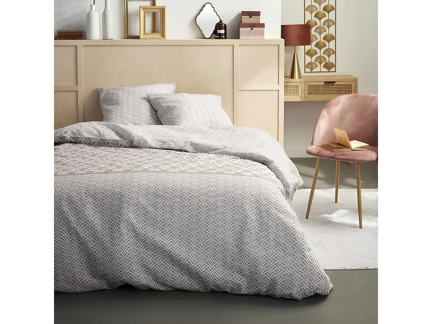 Parure de lit en coton imprimé 220x240 cm, Sunshine