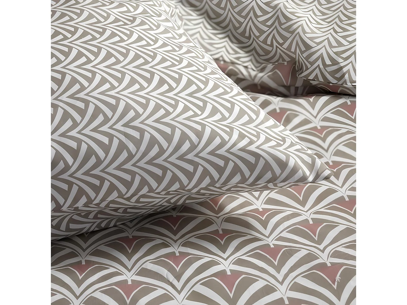 Parure de lit en coton imprimé 220x240 cm, Sunshine