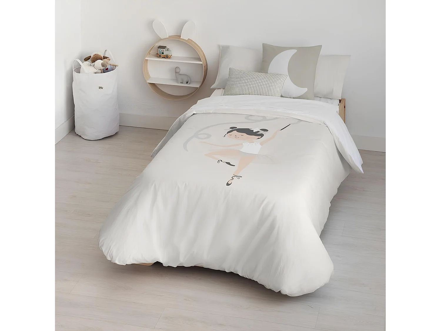 Housse de couette en coton beige 180x220 cm, Kids&Cotton Chay
