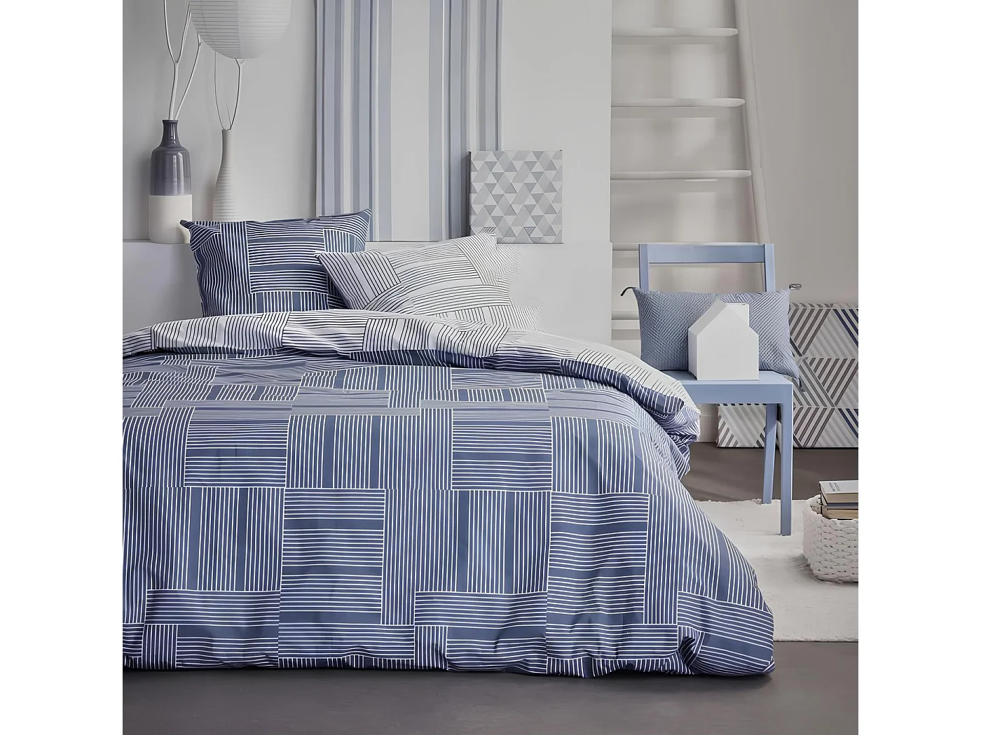 Parure de lit 2 personnes imprimée, 220x240 cm, modèle Crazy 7.1, Today