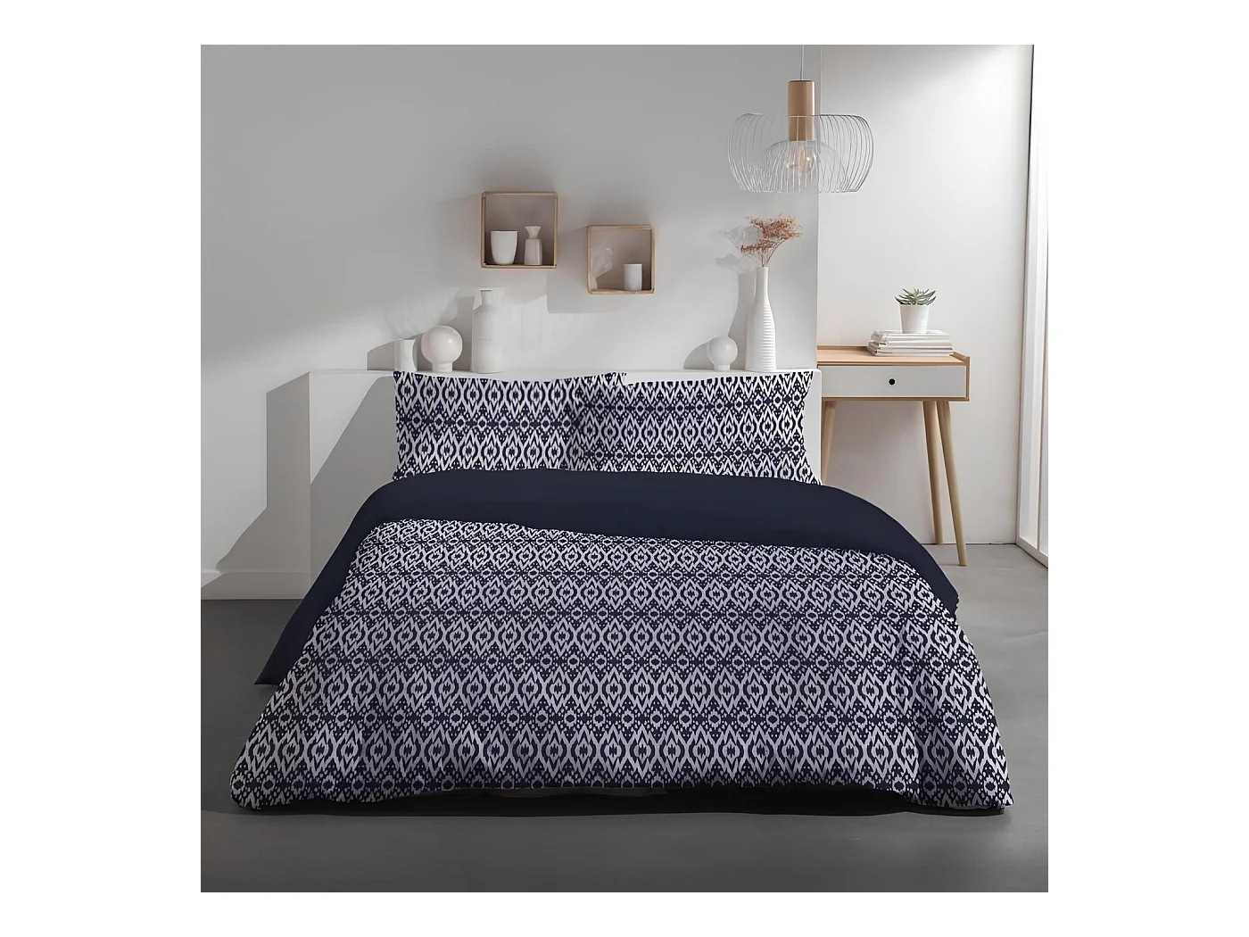 Parure de lit 2 personnes en coton imprimé 220x240cm, Sunshine 15.31