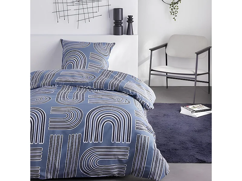 Parure de lit imprimée en coton 140x200 cm, Sunshine, Today