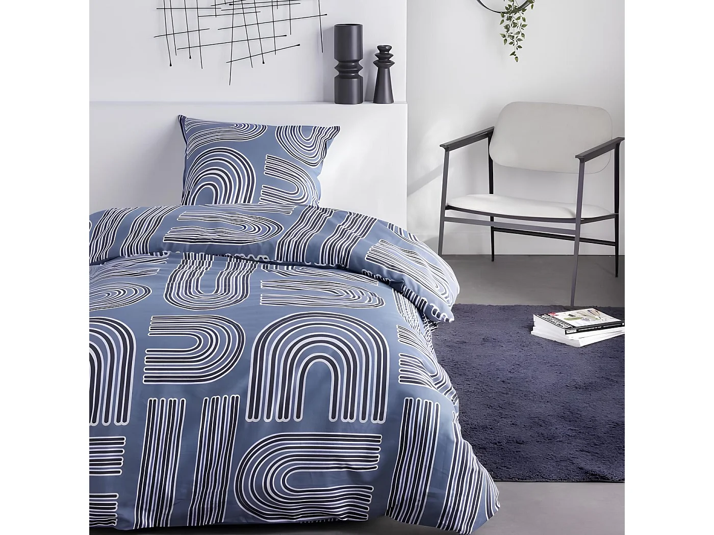 Parure de lit imprimée en coton 140x200 cm, Sunshine, Today