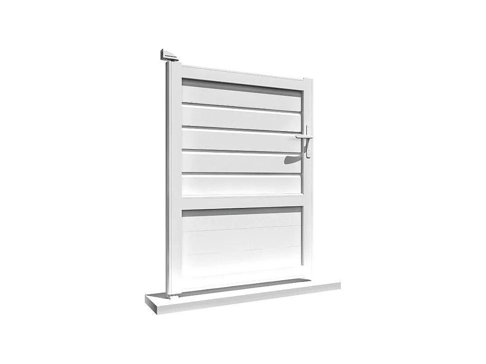Portillon mixte L 1000 x H 1781 mm - Blanc satiné RAL9010