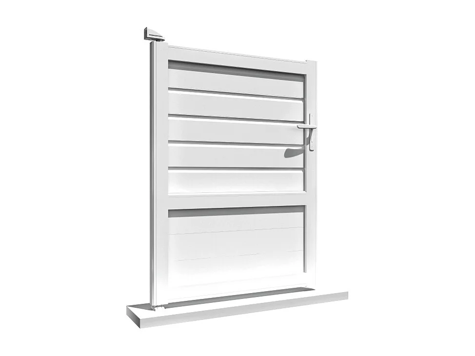 Portillon mixte L 1000 x H 1745 mm - Blanc satiné RAL9010