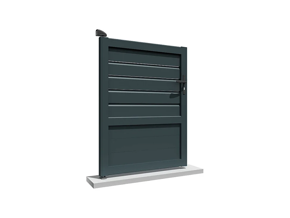 Portillon mixte L 1000 x H 1781 mm - Gris anthracite RAL7016ST