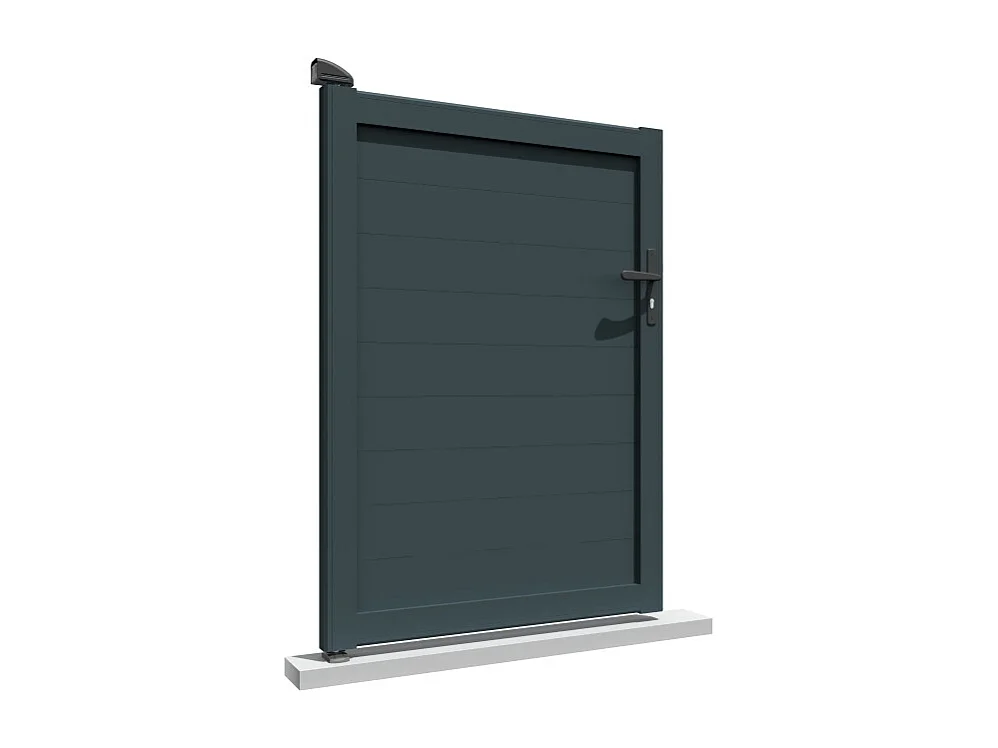 Portillon plein L 1000 x H 1414 mm - Gris anthracite RAL7016ST