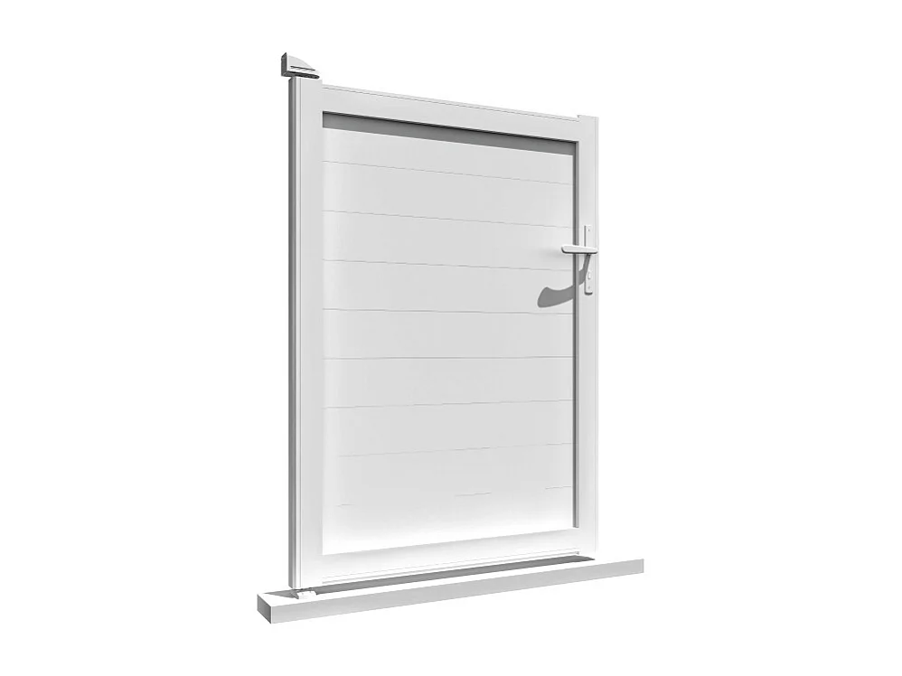 Portillon plein L 1000 x H 1564 mm - Blanc satiné RAL9010