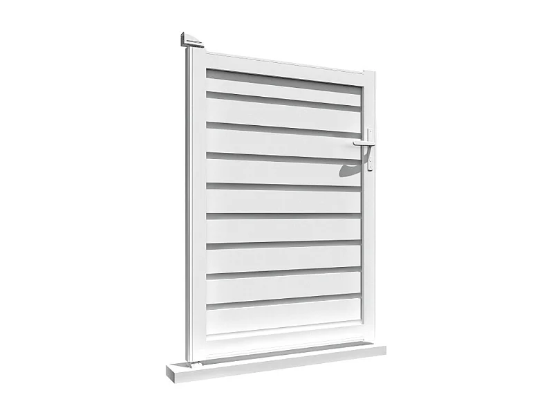 Portillon brise-vue L 1000 x H 1707 mm - Blanc satiné RAL9010