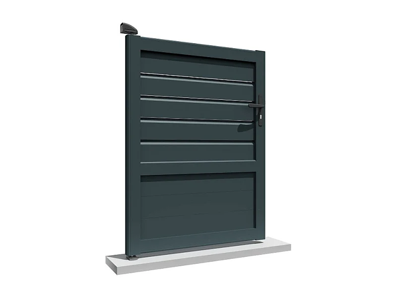 Portillon mixte L 1000 x H 1937 mm - Gris anthracite RAL7016ST