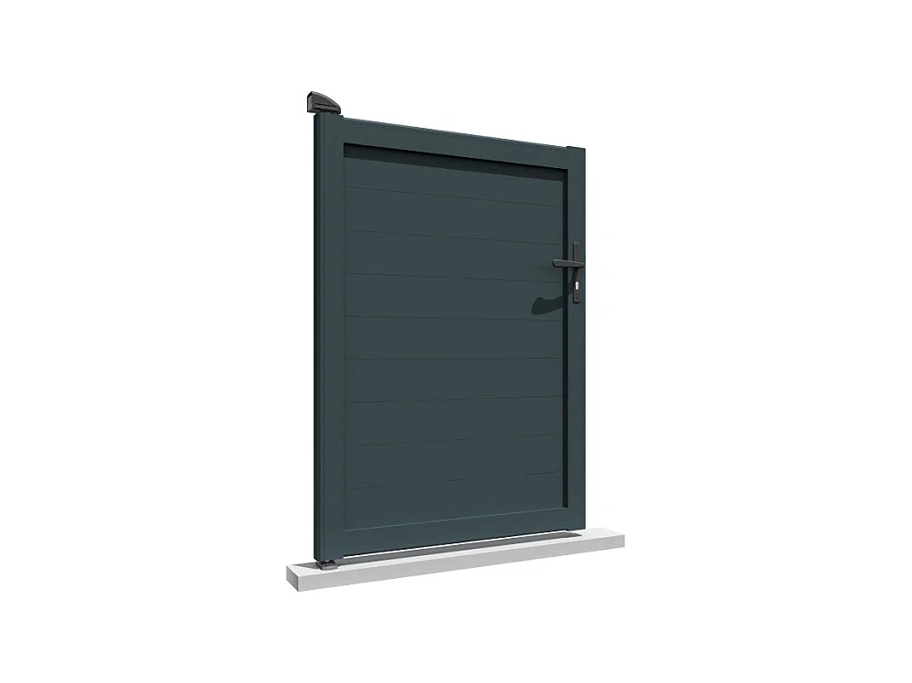 Portillon plein L 1000 x H 1715 mm - Gris anthracite RAL7016ST