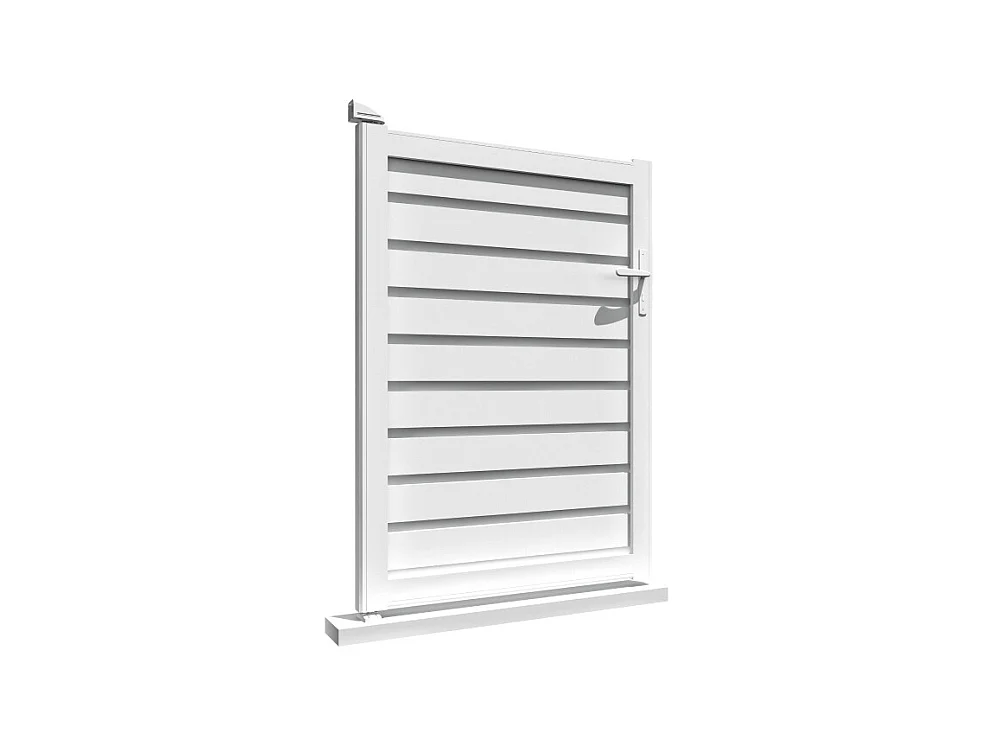 Portillon brise-vue L 1000 x H 1857 mm - Blanc satiné RAL9010