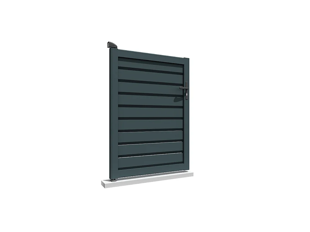 Cancello pedonale privacy L 1000 x H 1857 mm - Grigio antracite RAL7016ST