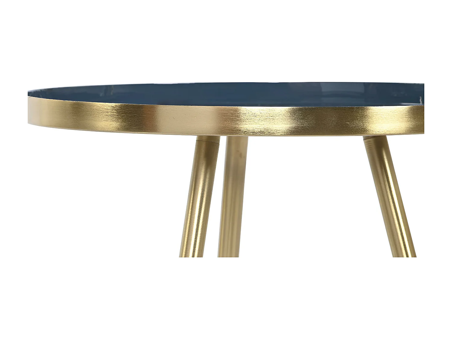 Jeu de 2 tables Home ESPRIT Bleu Doré 41 x 41 x 51 cm