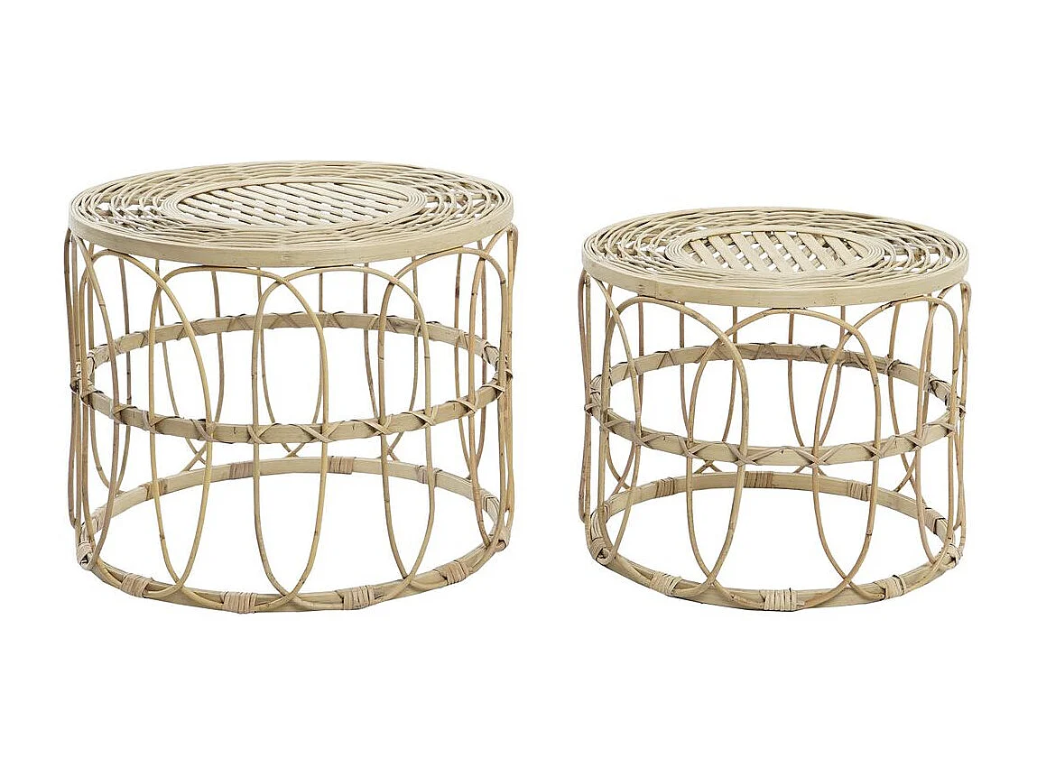 Jeu de 2 tables DKD Home Decor Marron 50 x 50 x 40 cm 50 x 50 x 41,5 cm