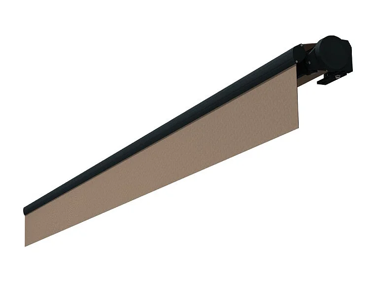 Store loggia DIONEA 4,00x3,00 m Motorisé Secours à Télécommande - Gris - Taupe