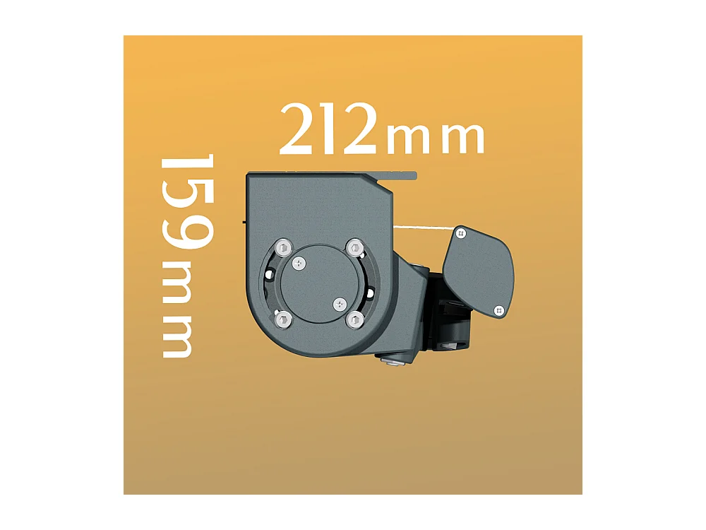 Store loggia DIONEA 4,00x3,00 m Motorisé Secours à Télécommande - Gris - Taupe