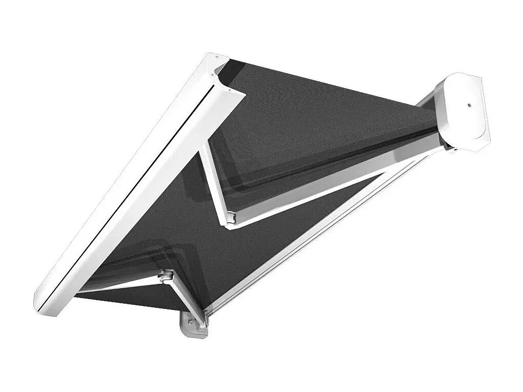 Tenda cassonetto CELESTE 5,00x3,00 m Motorizzato + Emergenza + LED - Bianco - Grigio