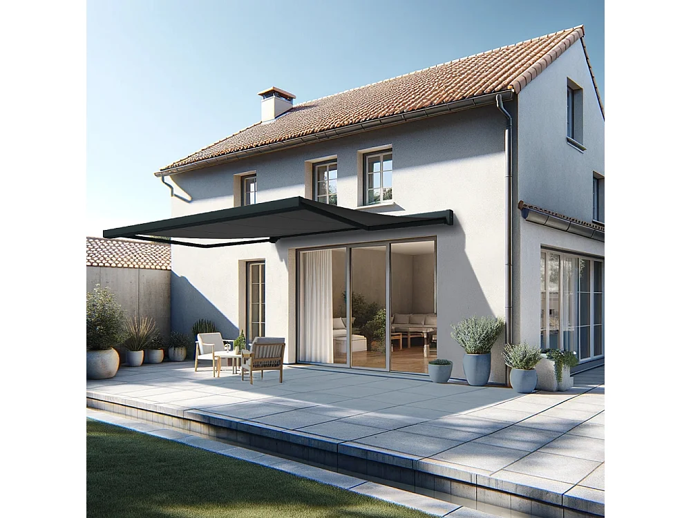 Tenda cassonetto SOA 4,10x3,50 m Manuale - Grigio - Grigio