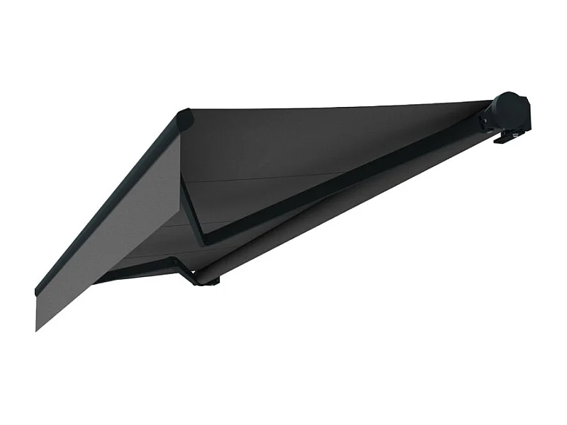 Store loggia DIONEA 4,00x3,00 m Motorisé Secours à Télécommande - Gris - Gris