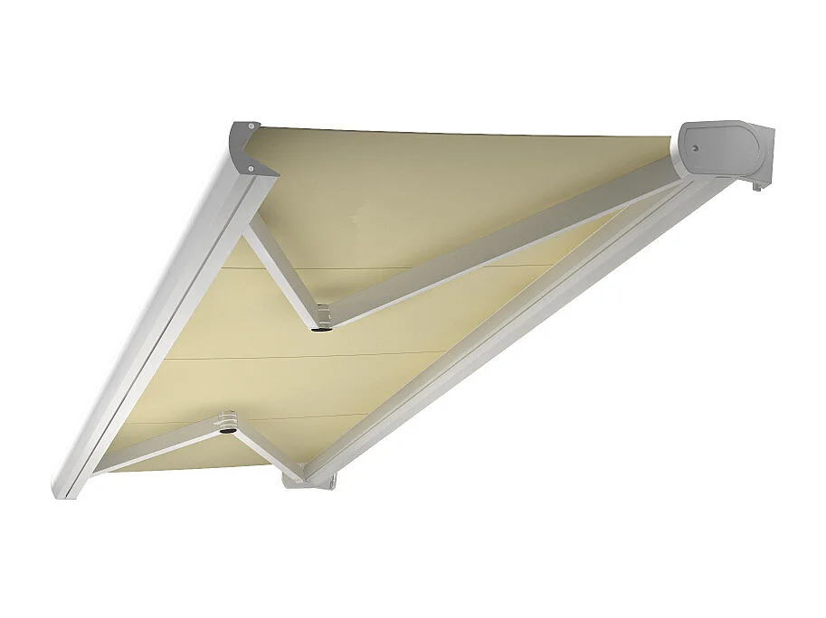 Tenda cassonetto CINABRE 3,00x2,00 m Motorizzato a Telecomando - Bianco - Beige