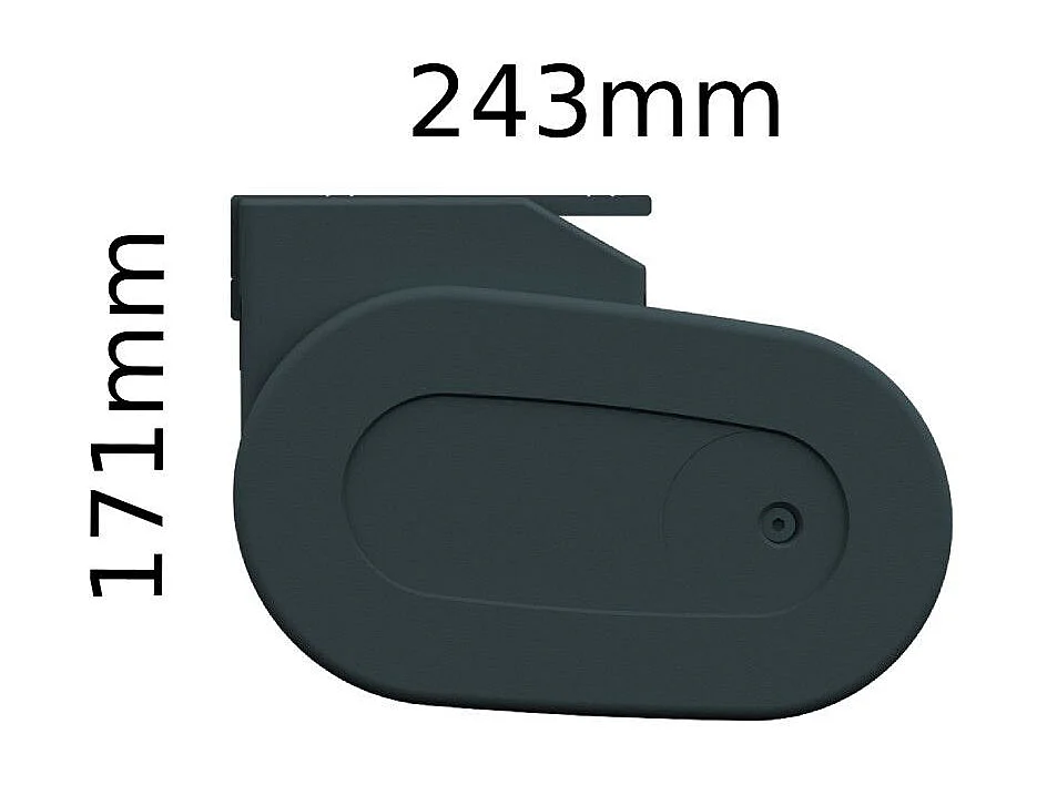 Store banne coffre HEVOA 5,00x3,50 m Motorisé Secours à Télécommande + LED - Gris - Gris