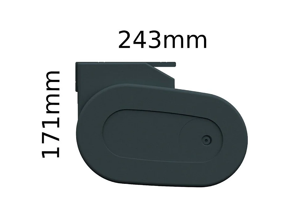 Store banne coffre HEVOA 5,00x3,50 m Motorisé Secours à Télécommande + LED - Gris - Gris