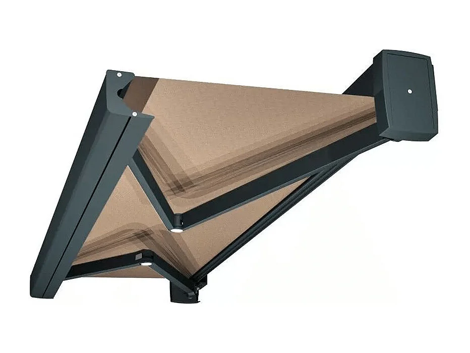 Tenda cassonetto SOA 5,00x3,50 m Motorizzato + Emergenza - Grigio - Talpa