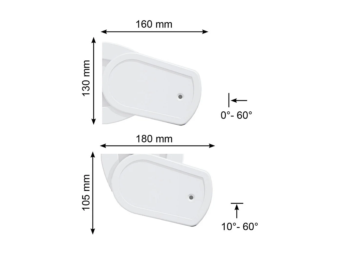 Tenda da sole cassonata CINABRE 3 x 2 m - Motorizzato interruttore - Bianco, telo acrilico grigio scuro