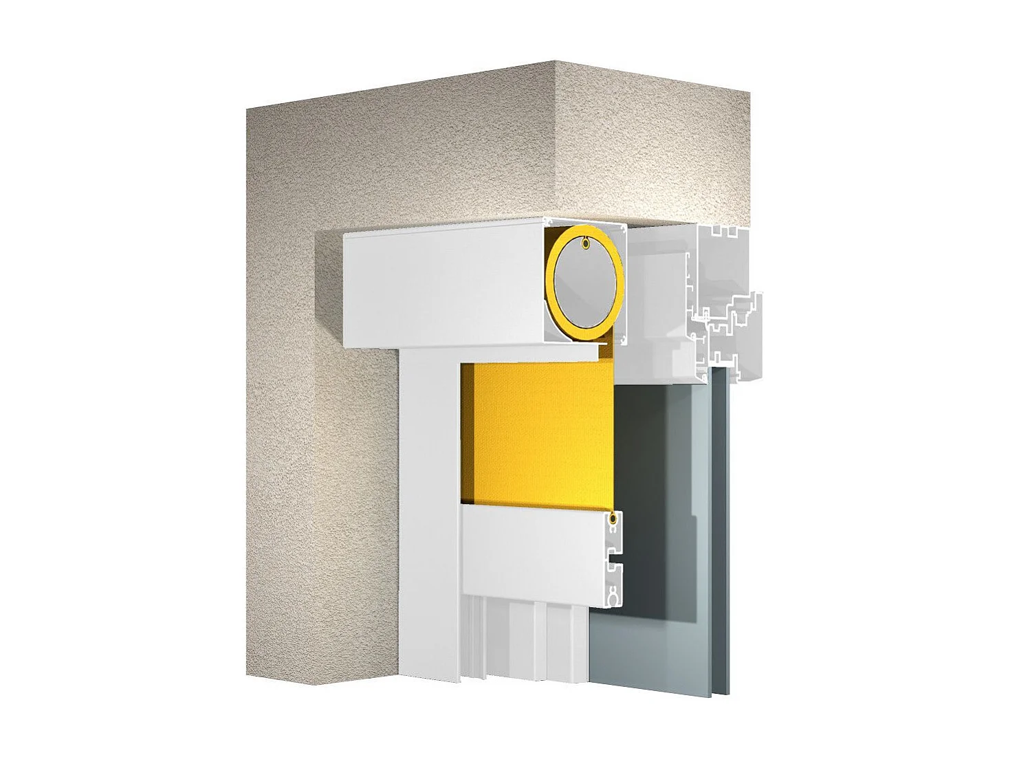 Store vertical pour pergola LOLITE et HELIOLITE 3,00x2,50 m Motorisé - Blanc - Écru