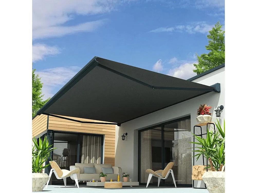 Tenda cassonetto CELESTE 5,00x3,00 m Manuale - Grigio - Grigio