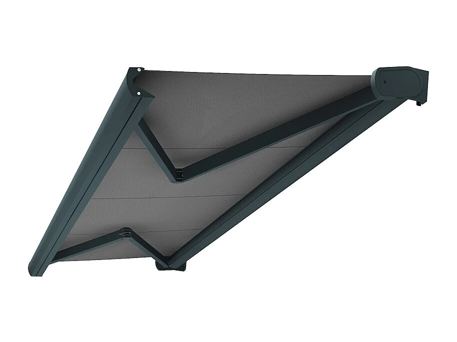 Store banne coffre CINABRE 3,00x2,00 m Motorisé à Télécommande - Gris - Gris