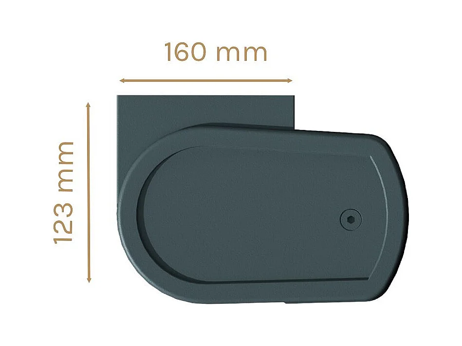 Store banne coffre CINABRE 3 x 2 m - Manuel - Gris anthracite, toile acrylique taupe