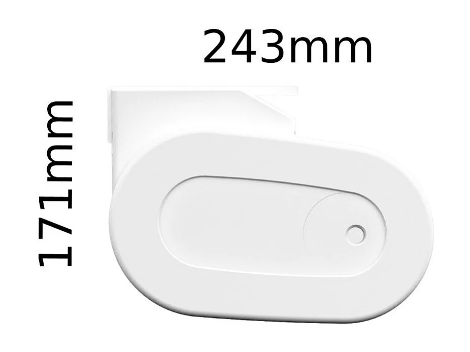 Store banne coffre HEVOA 5,00x3,50 m Motorisé Secours à Télécommande - Blanc - Taupe