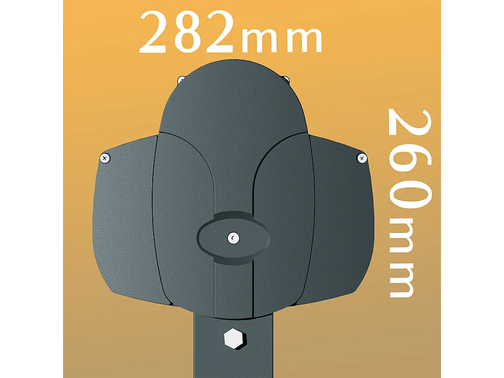 Tenda doppia pendenza ENARGITE 6,00x2x3,00 m Manuale - Bianco - Beige