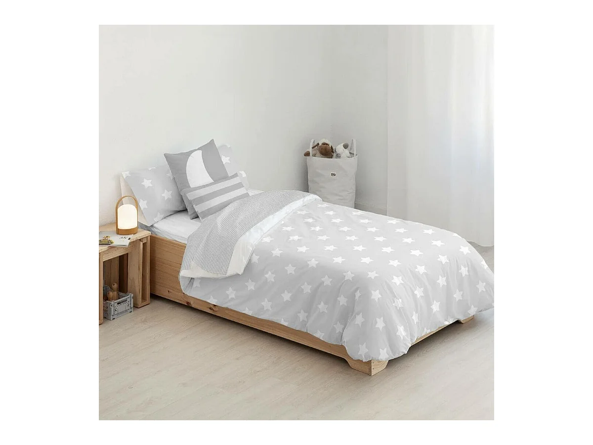 Housse de Couette Kids&Cotton Runar Gris 180 x 220 cm
