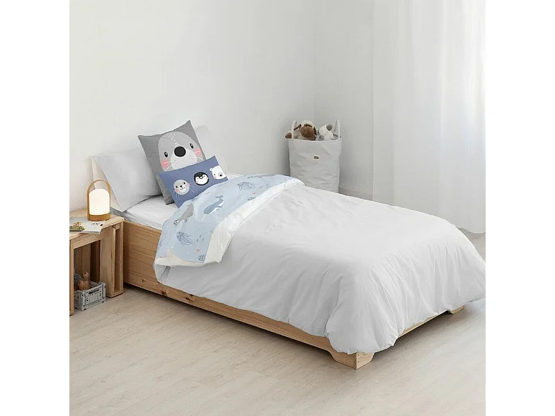 Housse de Couette Kids&Cotton Kanu Gris 155 x 220 cm