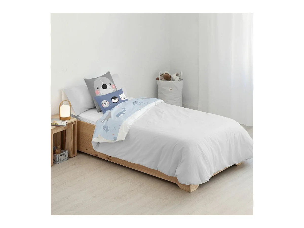 Housse de Couette Kids&Cotton Kanu Gris 155 x 220 cm