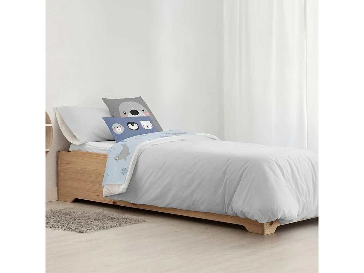 Housse de Couette Kids&Cotton Kanu Gris 155 x 220 cm